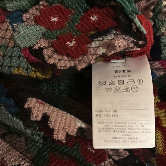 Valentino sheer textured floral blouses size 8, NWT - Picture 10 of 14